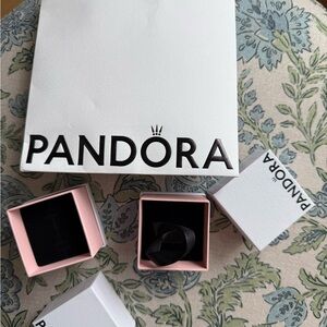 Pandora Pink and White Jewelry Gift Boxes with bag